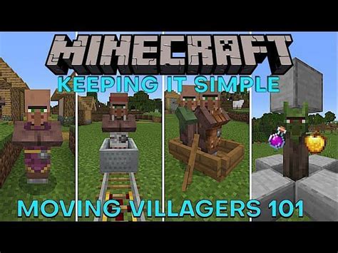 best way to move villagers|Easiest way to transport villagers in Minecraft .